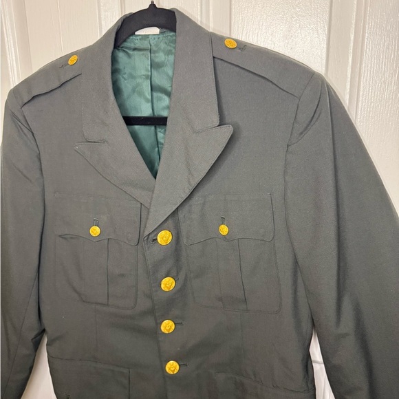 USGI US Army Class A Uniform Coat Size 40R AG 489 Green Poly Wool 1992 size 39. - Picture 6 of 13
